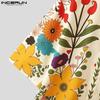 INCERUN Cămăși Casual de Vacanță pentru Bărbați, Mărimi Oversized, Guler Rever, Mâneci 3/4, Nasturi, Imprimeu Floral