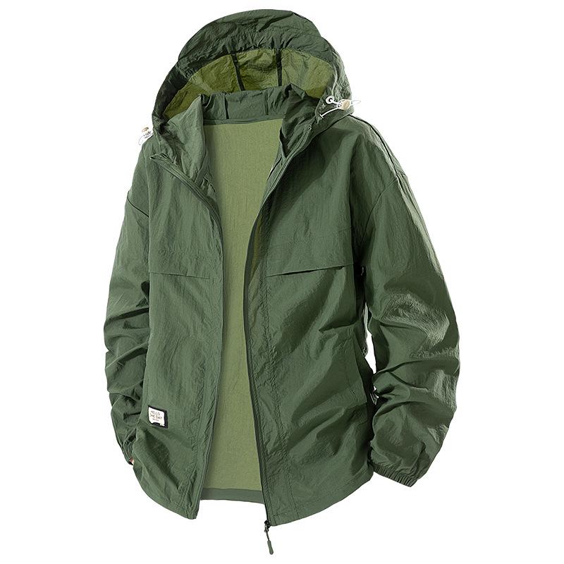 Men's Plus Size UPF50+ Ultra-Thin Ice Silk Sun Protection Fishing Jacket