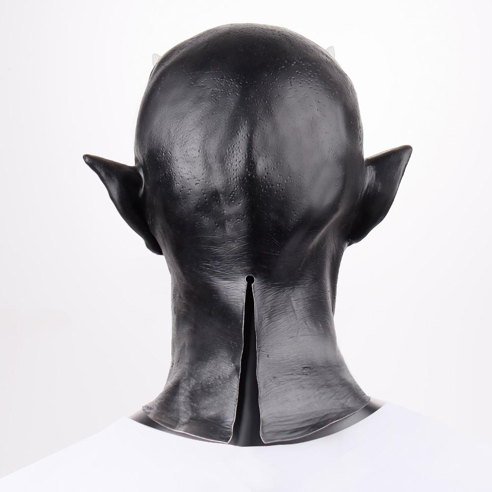 Mephistopheles Demon Horn Mask Cosplay Horror Devil Killer Latex Helmet Halloween Masquerade Carnival Party Costume Props