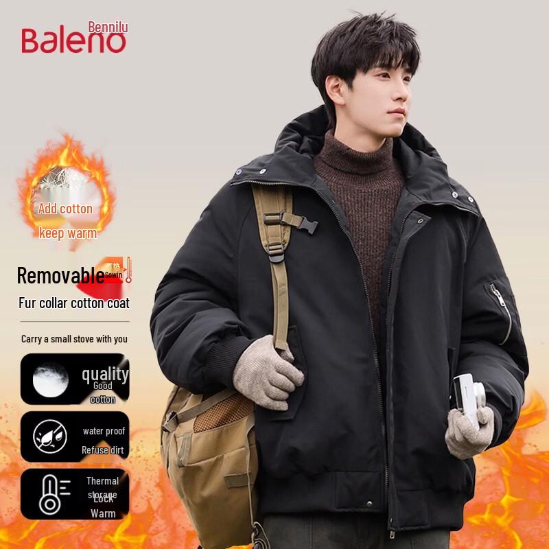 Baleno Men s Winter Hooded Padded Parka Jacket S