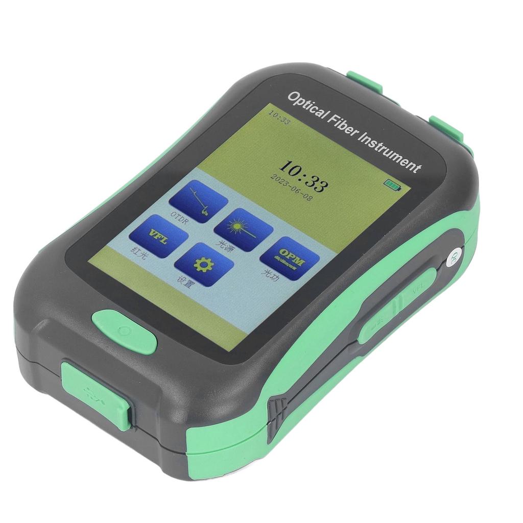 3.5 Inch Touching Display Screen Fiber Tester 5 In 1 AUA 18A Optical Time Domain Reflectometer US Plug 100‑240V