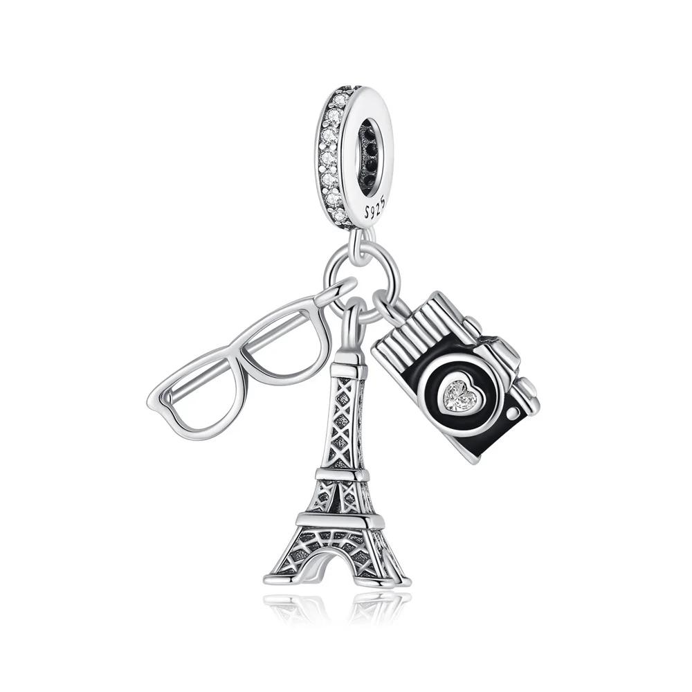 New Statue Of Liberty Charms Paris Eiffel Tower Car Travel Beads Fit Original Copper Bracelet Diy Fine Jewelry Gift