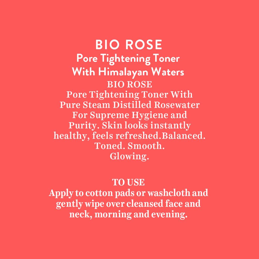 Biotique Bio Rose Pore Tightening Toner 120ml With Himalayan Water For Hydration Glowing Skin All Skin Types