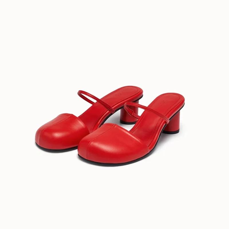 Fashion 2025 New Summer Cover Toe Women Mules Slippers Elegant Slip On Singbacks Slides Ladies Outdoor Street Style Sandalias