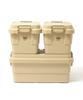 GORDON MILLER Car 30L Stacking Trunk Cargo Storage Box Organizer Coyote Beige with Lid Outdoor Sitting Large Capacity 1628752