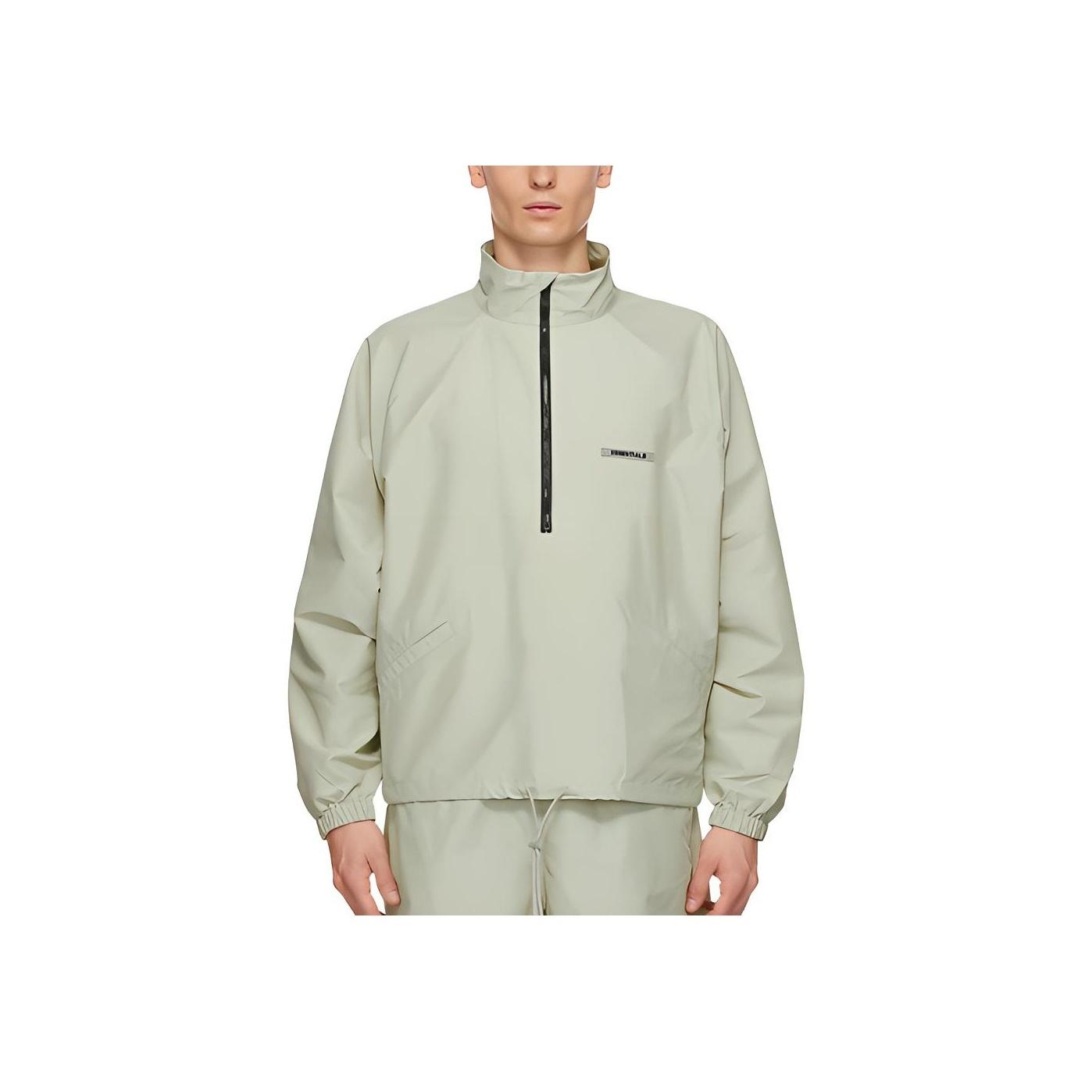

Fear of God Спортивная куртка Essentials с молнией до половины и логотипом на плечах Куртки унисекс Sage FOG-FW20-191 M