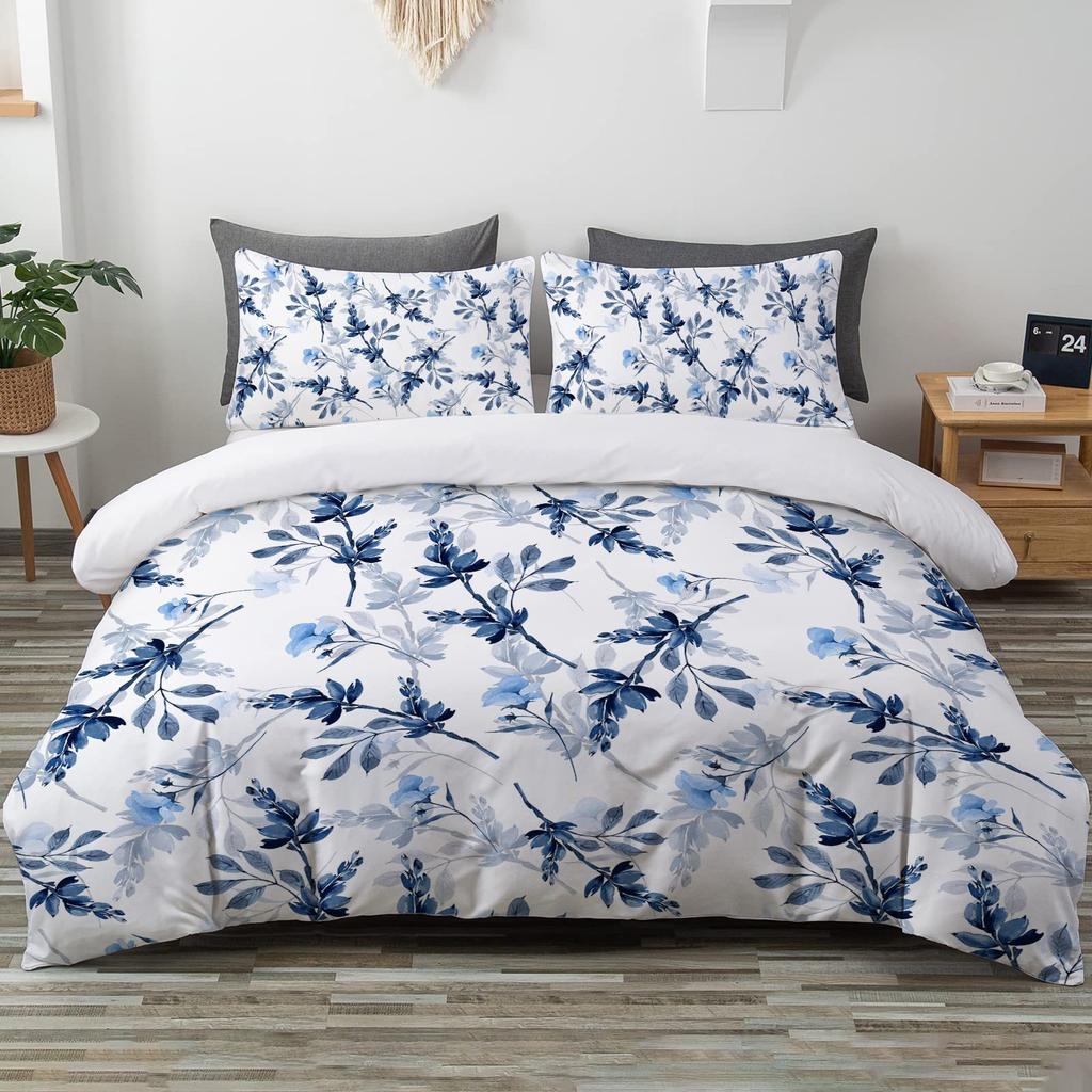 Modern Fashion Flower Bedding Three-Piece Quilt Cover