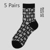 5 Pairs Girls Small Fresh Ring Glass Stockings Children's Summer Hollow Hollow Mesh Breathable Crystal Pile Socks
