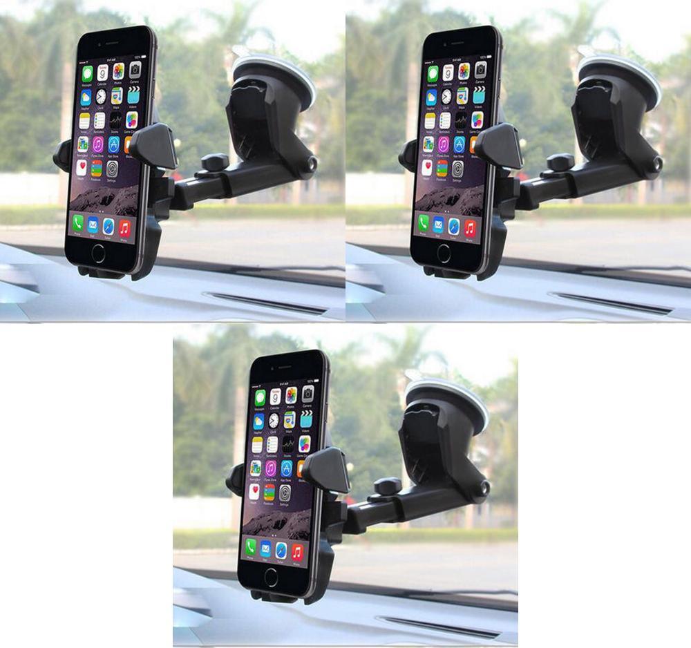 Universal 360 Rotating Car Windshield Mount Holder Stand Bracket For Cell Phone With Premium Quality Design