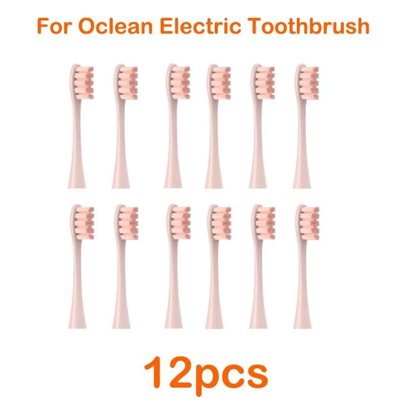 12pcs Replacement Tooth Brush Heads For All Oclean X/ X Pro/ Z1/ F1/ One/ Air 2 /se Sonic Soft Electric Toothbrush Cleaning