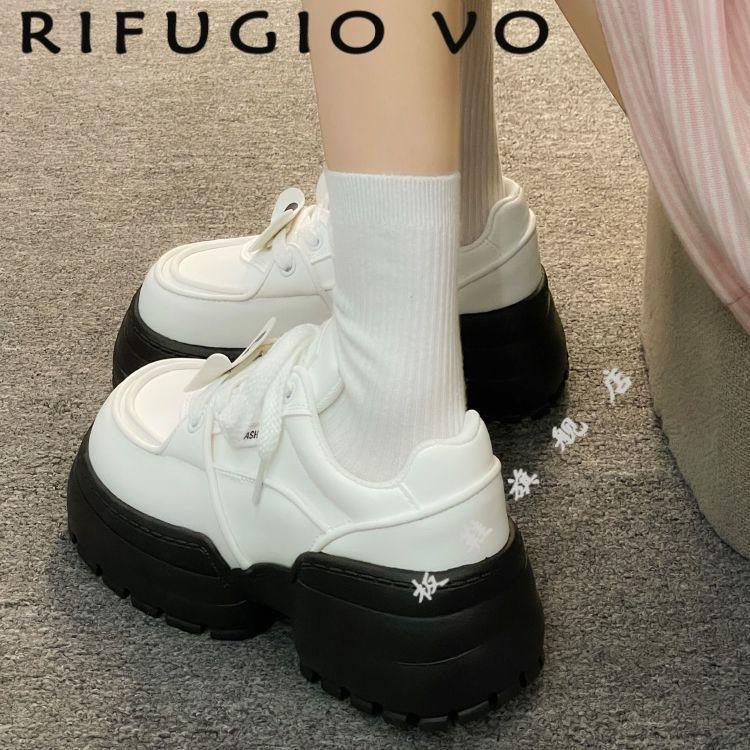 Popular Versatile Muffin Little White Shoes Women's Spring and Autumn Platform Dad Shoes 2025 New Niche Height-increasing Casual Sports Shoes