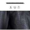 2025 Women's High Waist PU Washed Leather Bootcut Shorts - Mid-Length, Wide Leg, Loose Slimming Fit for Autumn/Winter