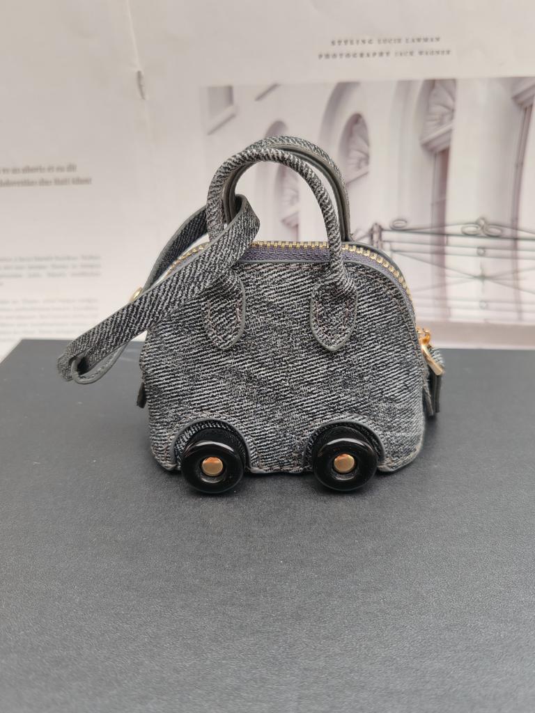 New Korean Style Cute You Mini Bike Handlebar Love Leather Case Headphone Case Metal Chain Bag Accessory Bag