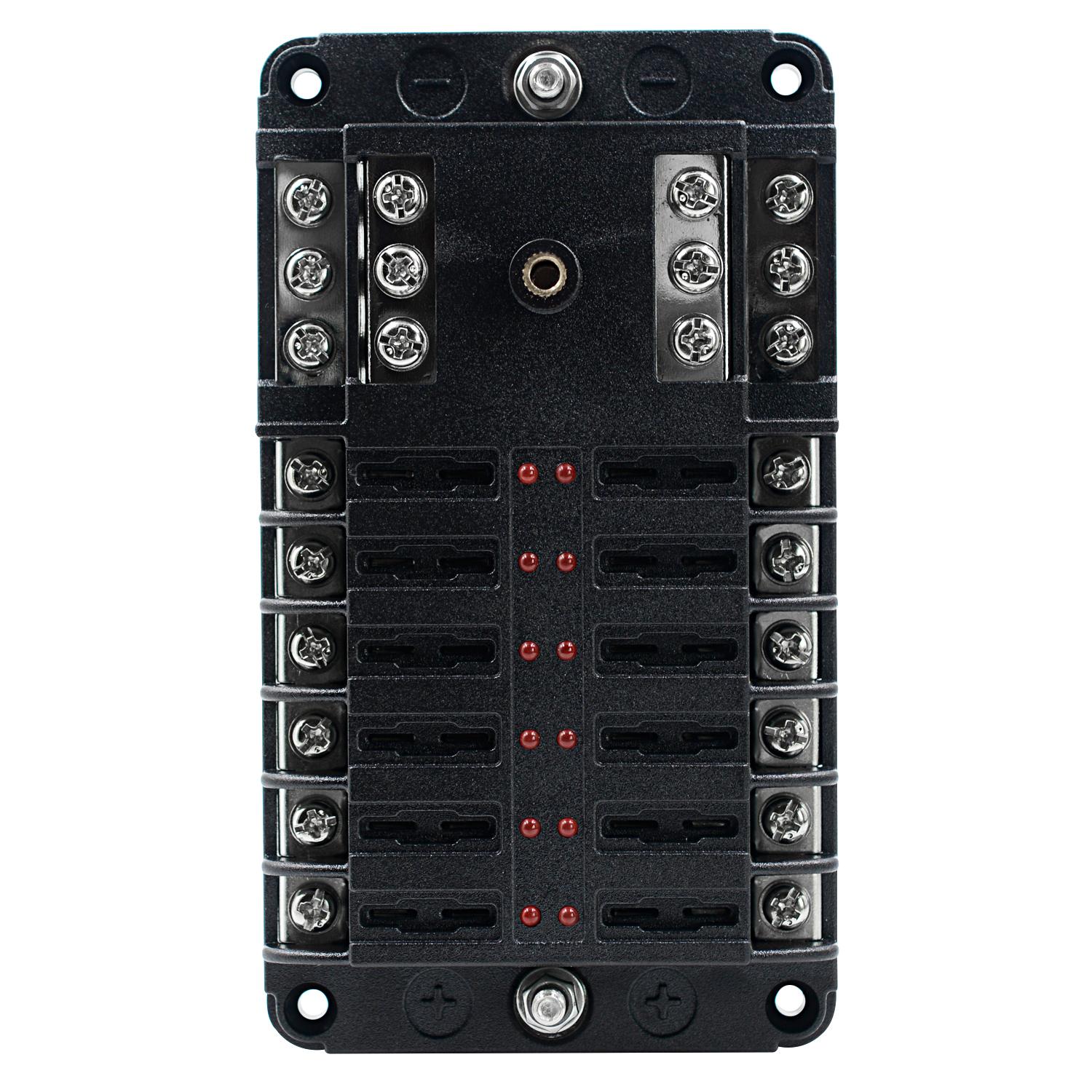 Автомобильный морской лодочный предохранительный блок водонепроницаемый 12-контактный — фото 15