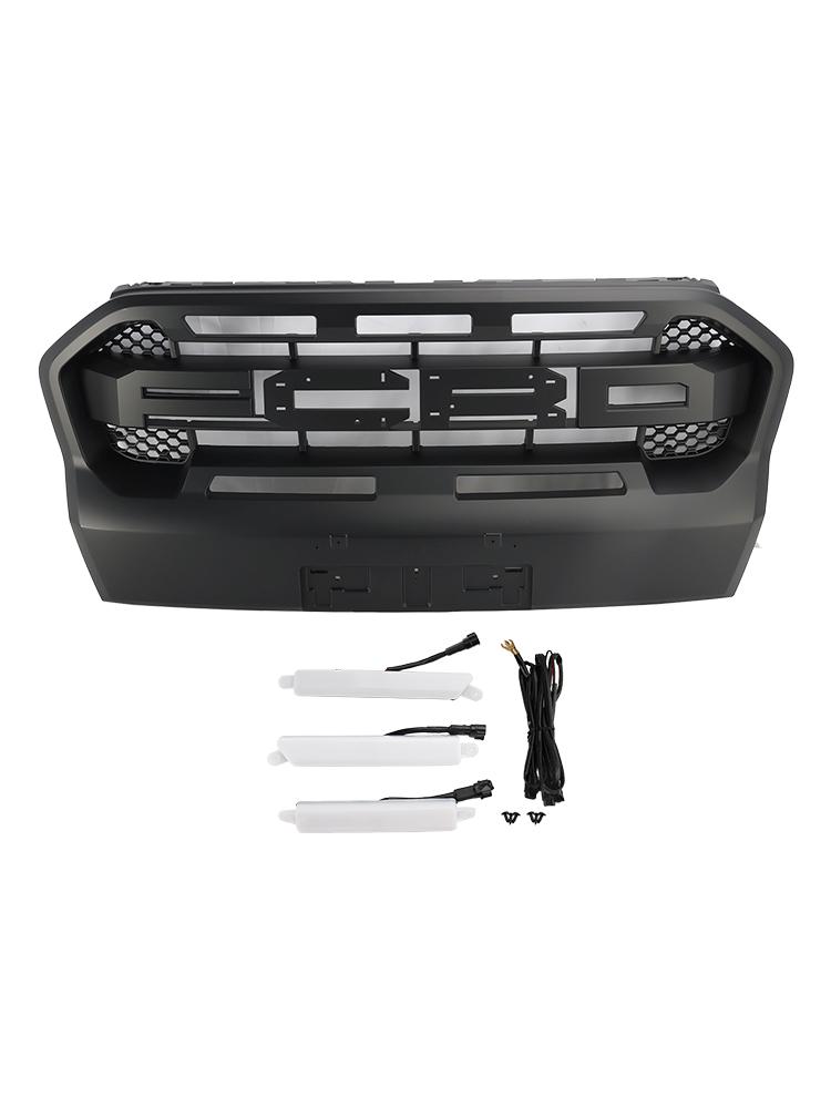 Raptor Style Front Bumper Grille Grill Fit Ford Ranger 2019-2023 T8 W/LED