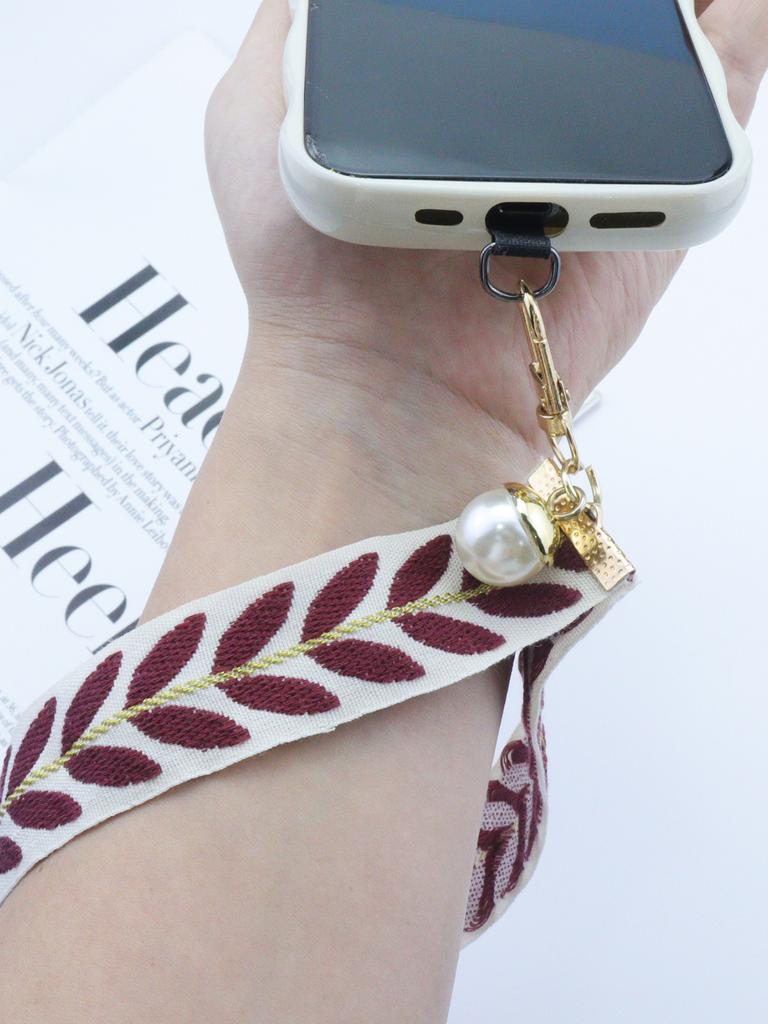 Adjustable and Detachable Manual Leaf Mobile Phone Wrist Strap Damage Protection Multi-color Fresh Mobile Phone Wrist Strap