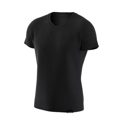 Herren T-Shirt Basic V-Ausschnitt XL Schwarz (28415-2086)
