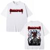Eddie Munson The Demogorgon Hunter Men's Shirt Cannibal Flower Monster Graphic Short Sleeve Oversized Women T-shirts