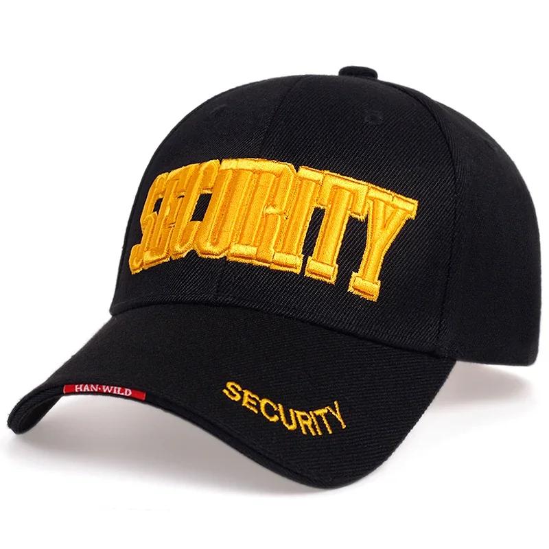 Unisex Security Letter Embroidery Baseball Caps Spring And Autumn Outdoor Adjustable Casual Hats Hip Hop Hat Sunscreen Hat