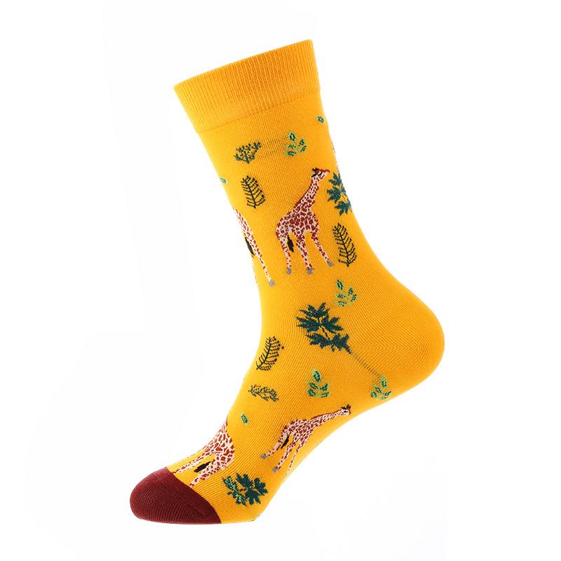 Cartoon Fruit Animal Cake Flower Mixed Colors, Pure Cotton, INS Fashion Brand, Net Red, Casual Fashion Socks for Men and Women