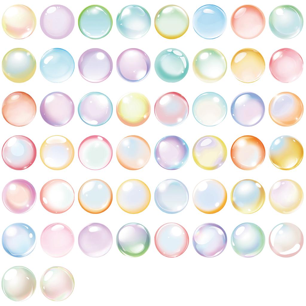 50PCS Transparent Waterproof Bubble Stickers for Notebooks, Phones, Luggage, and Water Bottle Decorations