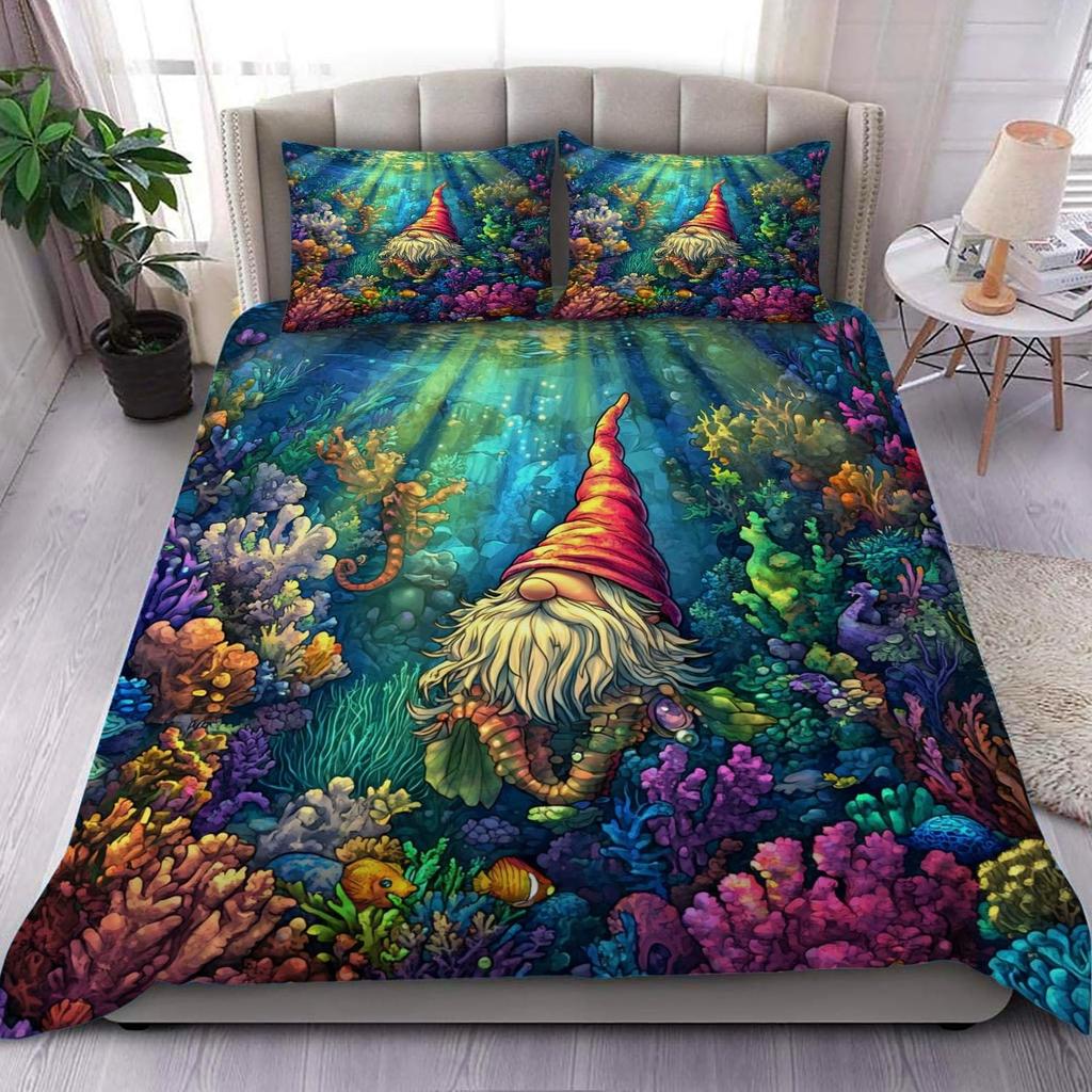 Crystal Duvet Cover for Kids Queen Lightweight Quilt Cover with 2 Pillowcase Ice Crystal Winter Themed Bedding Sets No Comforter