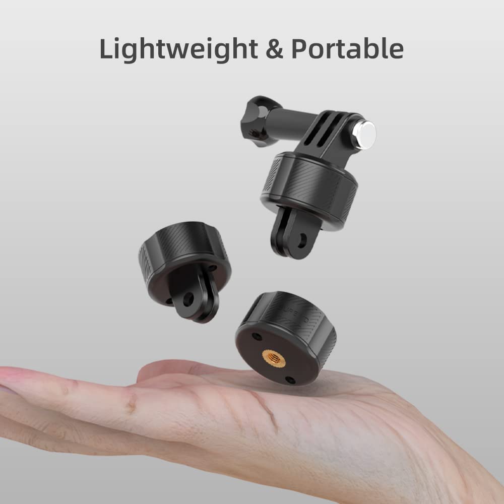 SUREWO Quick Release Base Mount Kit for Magnetic Suction Swivel Lock Adapter Compatible with GoPro Hero 12 11 10 9 8 7 6 5 DJI Osmo Action Quick