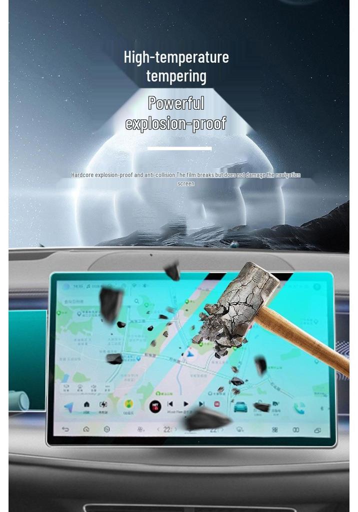 Tempered Screen Protector for Nio ES9/8/7/6 Models - Center Console Dashboard Film