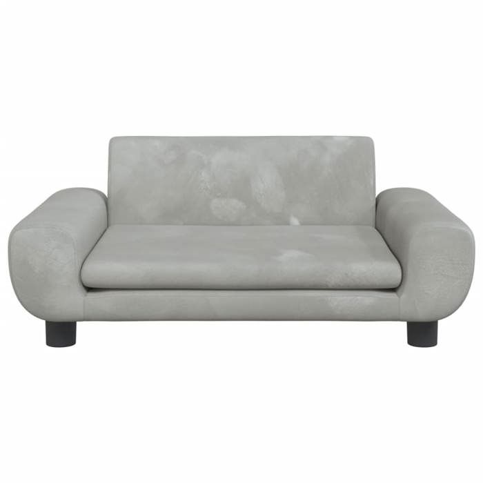 VidaXL Canapé pour enfants gris clair 70x45x33 cm velours, mini canapé, mini canapé-chaise, mini canapé pour enfants, canapé 3196387