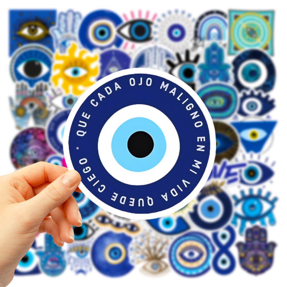 10/30/50pcs Evil Eye Cartoon Stickers Cool Turkish Graffiti Decals DIY Notebook Stationery Luggage Waterproof Aesthetic Sticker