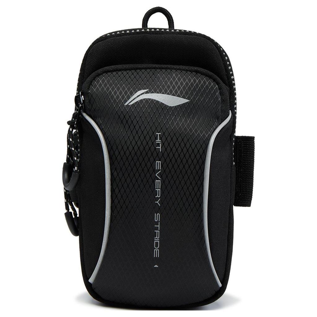New LiNing Polyester Arms Bag Cell Phone Pouch Unisex Black ABDV087-1