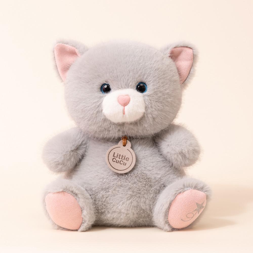 

Плюшевая собака, кукла енот, пингвин, плюшевая кукла черный кот, плюшевая игрушка панда, детский день рождения, Рождество Grey cat