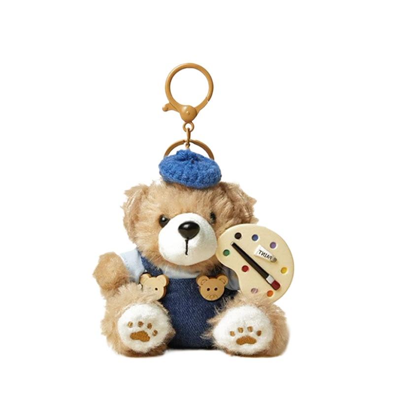 Niche Baking Bear Bag Pendant High-end Plush Toy Doll Schoolbag Pendant Cute Keychain