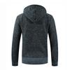 Men's Plush And Thick Solid Color Sweater Men's Clothing Jacket Hooded Cardigan