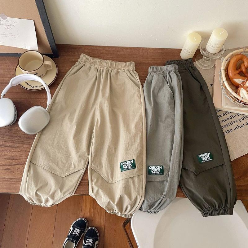 Boys' Summer Pants Quick Drying Sports Lightweight Mosquito Proof Casual Work Pants Children's Loose Fit In Summer