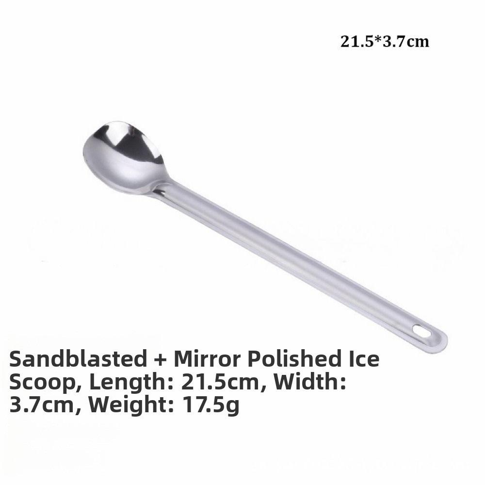 Long Handle Titanium Spoon Fork Portable Picnic Utensils Spoon Fork  Outdoor Travel Supplies