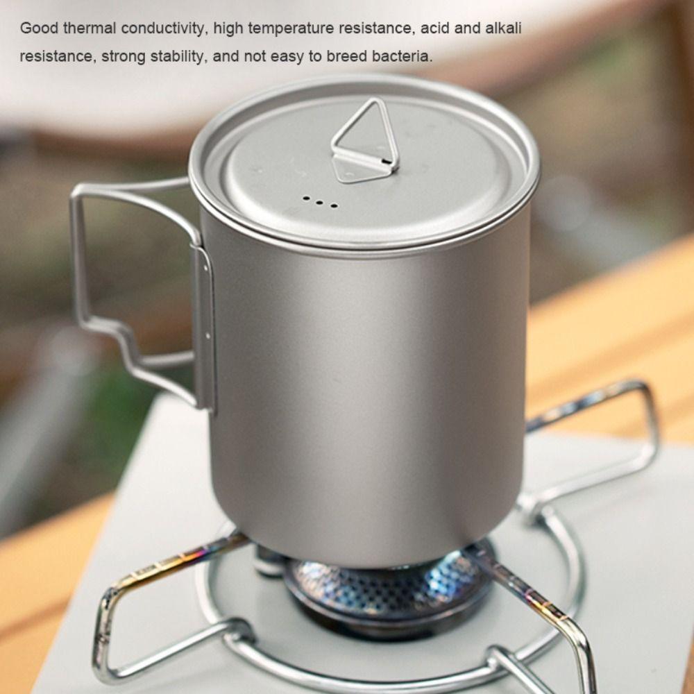 300ML/450ML/750ML Outdoor Water Cup With Foldable Handle Camping Picnic Mug Beer Cup  Travel