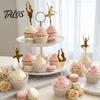 Birthday Cake Ornament 6 Pcs Ballet Topper, Acrylic Ballerina Dancing Girl Mirror Insert Decoration for Anniversary, Baby Shower, Wedding, Girls Party