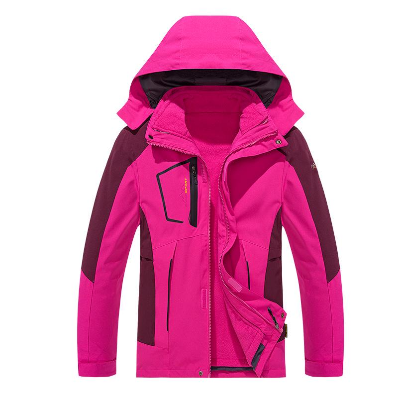 Men's 3-in-1 Ski Jacket: Detachable Fleece-Lined Outdoor Mountaineering & Workwear for Autumn/Winter