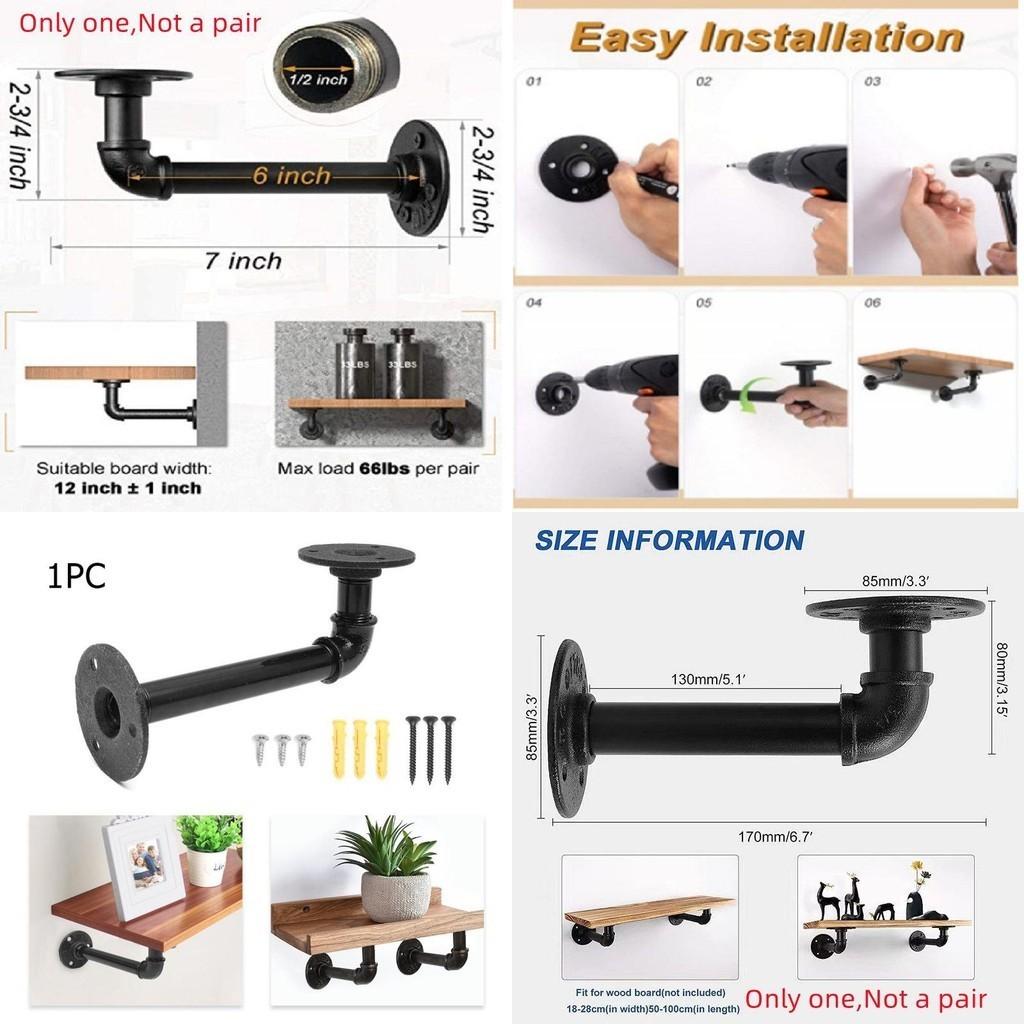 Iron Pipe Rack Decor For Wall Vintage Industrial Design