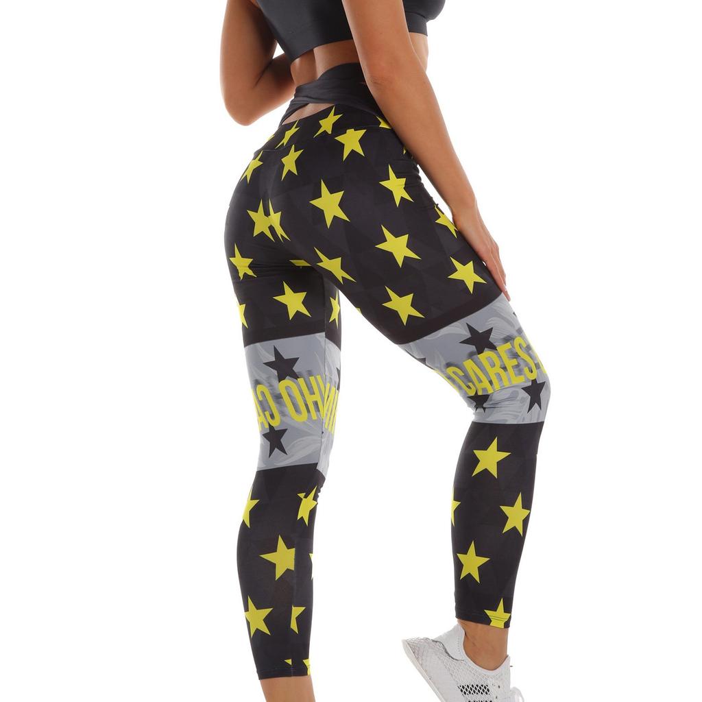 Fashion Women's Printing Breathable Hip Lifting Exercise Yoga Pants