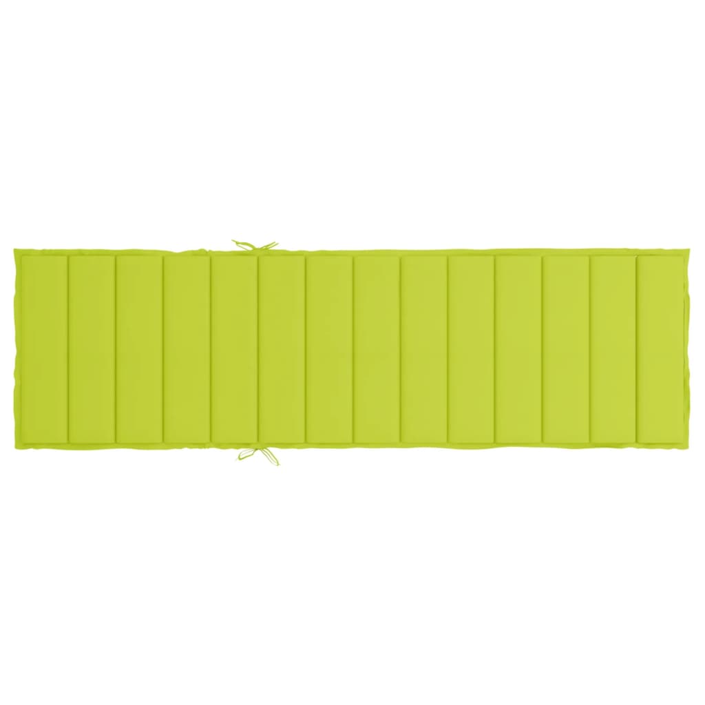 vidaXL Sun Lounger Cushion Light Green 200x60x3 Cm Oxford Fabric