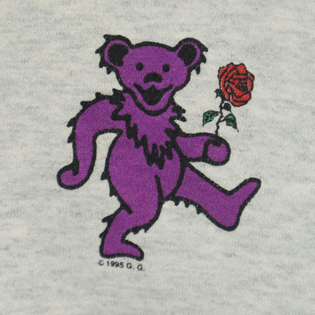 FRUIT OF THE LOOM 90s Made In USA Old Back Print Grateful Dead Bear Long Sleeve Sweat Trainer Men's Used