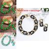 Fashion Fluorescent Jewelry Set With Necklace And Earrings For Women