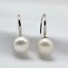 Women's Earrings Round Natural Freshwater Pearl Pendant Small Earrings Fashion Accessories
