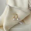 Natural Freshwater Pearl Temperament Painless Mosquito Coil Disc Ear Clips Women's Ear Piercings Integrated Earrings