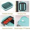Double Layer Foldable Fruit Vegetable Washing Basket Raised Base Sink Strainer  Kitchen Gadgets