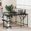 L Shaped Desk Black Oak Effect 139 x 139 x 75 cm