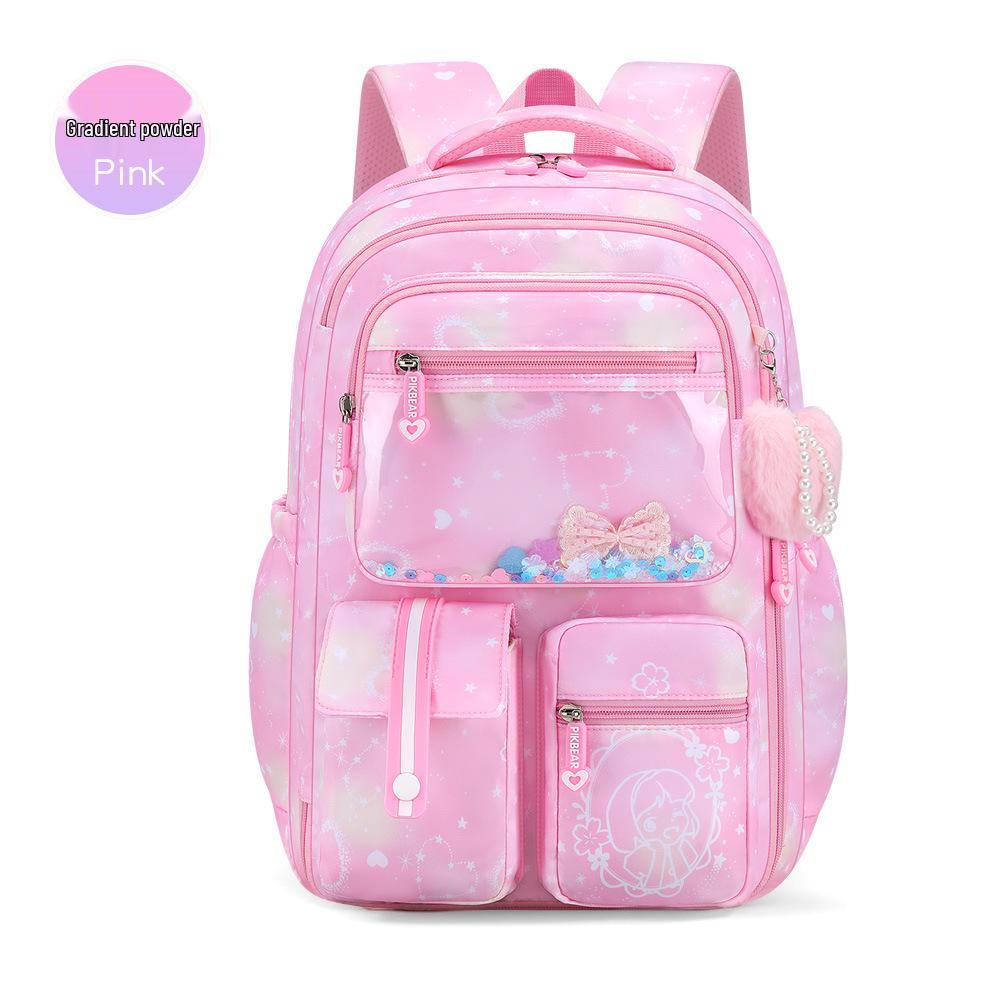 2025 Hot-Selling Three-Piece Backpack Set - Butterfly Design In Pink, Purple, and Blue for Girls