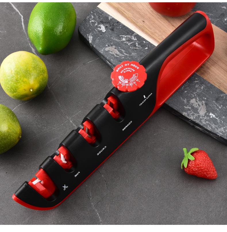 Adjustable 4-in-1 Knife Sharpener: Multifunctional Kitchen Sharpening Tool